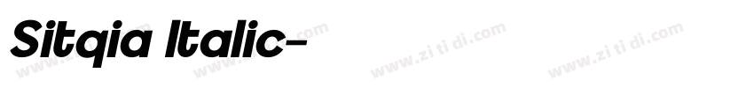 Sitqia Italic字体转换